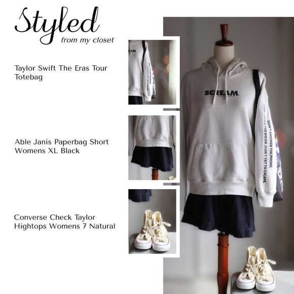 Hollister Scream (1996) Hoodie Mens M Off White Distressed Horror - Picture 12 of 12